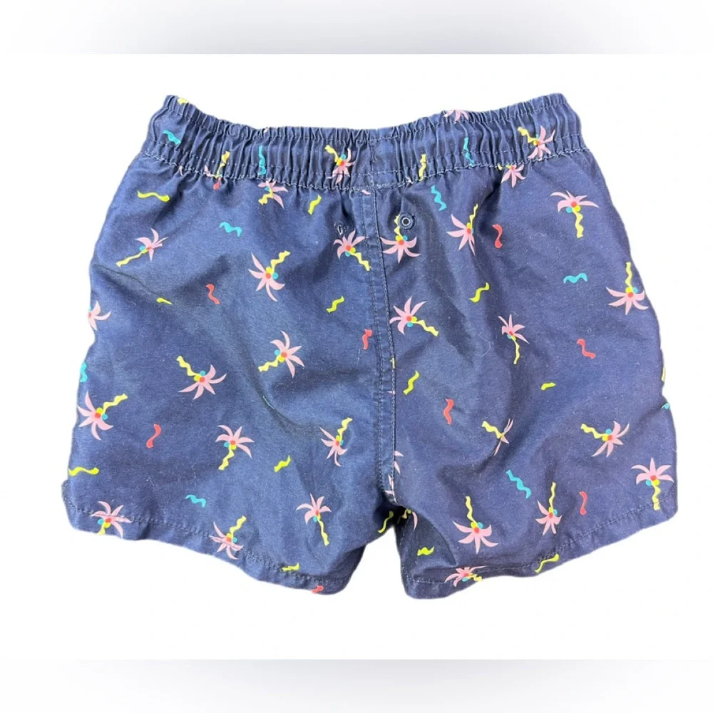 HAPPY SOCKS Palm Tree Print Swim Trunks - 2-3Y